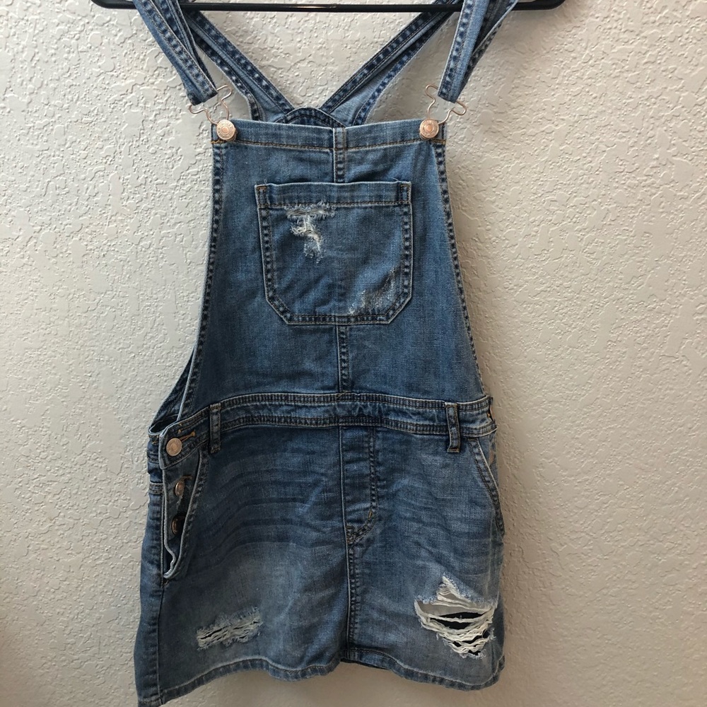 Jean overall skirt